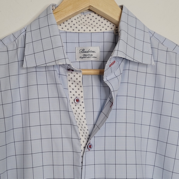 Stenstroms Other - Stenstroms Men's Light Blue Fitted Body Twofold Super Cotton 17 43